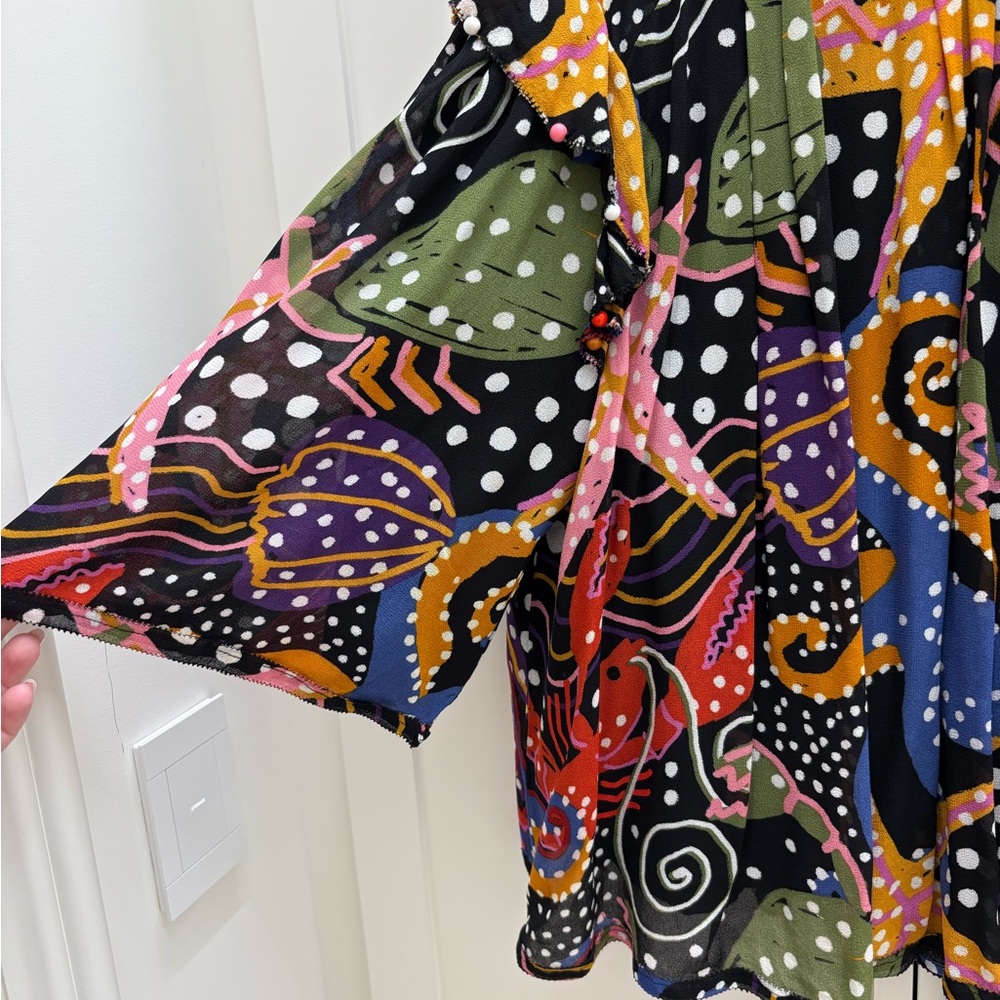 FARM Rio Women's Colorful Abstract Blouse - Picture 3 of 4